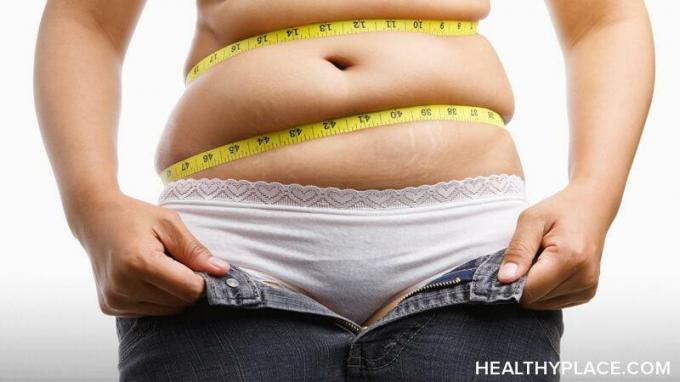 زيادة الوزن الناجمة عن الدواء هو أحد الآثار الجانبية القاسية. بعد قتال غير مثمر في زيادة الوزن الناجم عن دوائي الفصامي ، اخترت الآن عدم ذلك.